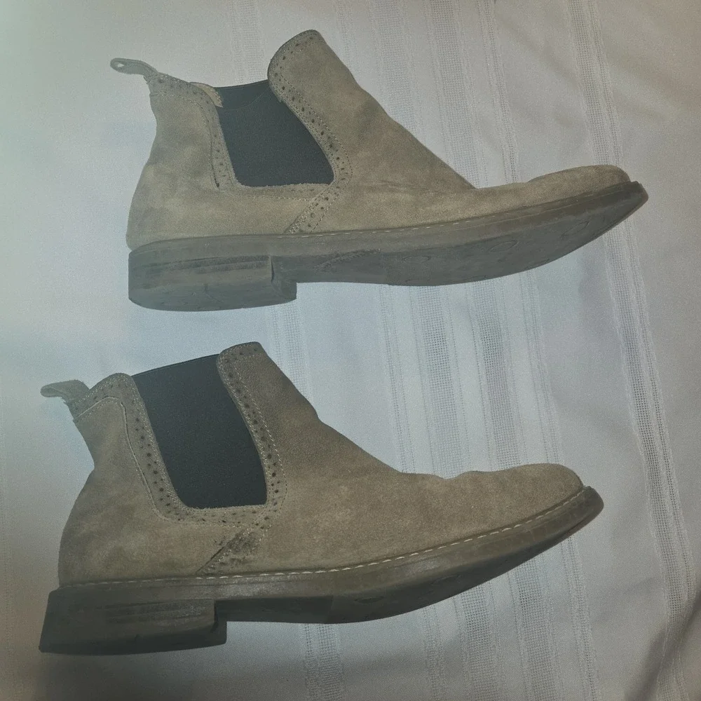 Men's Slip On Chelsea Boots Ankle Boots Suede Leather Chukka Dress Desert Shoes